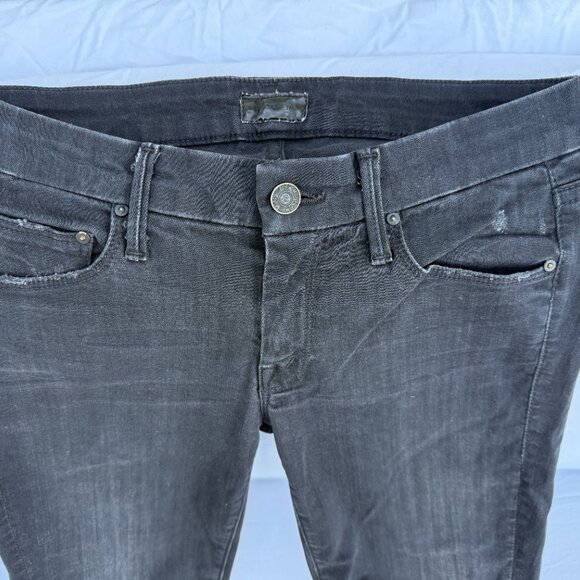 MOTHER  The Looker Crop Jeans Black Washed - Picture 5 of 10